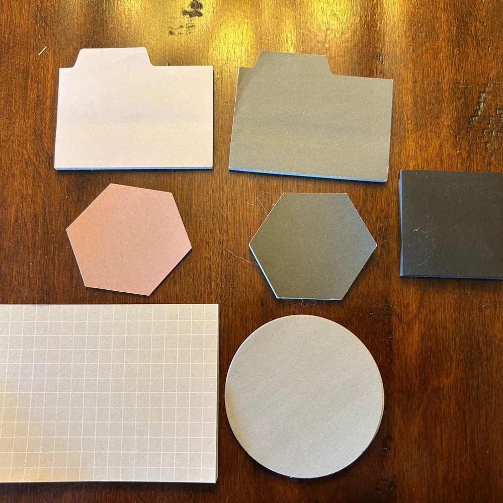 Geometric Sticky Notes Set in Neutral Tones